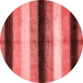 thumbnail image 1 of Ahgly Company Machine Washable Indoor Round Abstract Red Modern Area Rugs, 4' Round, 1 of 4