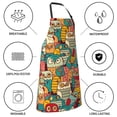 thumbnail image 5 of Kdxio Funny Owl Bird Apron with Pockets Adjustable Kitchen Aprons for Men Women Waterproof Aprons for Cooking,Drawing,Crafting, Baking Household Cleaning, 5 of 8