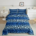thumbnail image 2 of Erosebridal Leopard Animal Print Bedding Sets Twin with Comforter, Western Fashion Bedding Twin Comforter Set, Blue Reversible Duvet Insert, Breathable Bedroom Decor, 2-Piece, 2 of 7