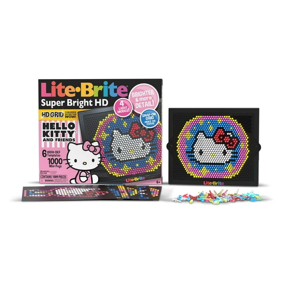 Hello Kitty HD Super Bright de Lite Brite con 6 plantillas y más de 6