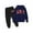 Dark Blue, variant on GobdXE Girls 2 Piece Outfit Brooklyn New York Arc Letter Print Hoodie Jogger Pants Warm Fall Winter Sweatsuit Tracksuit 5-6 Years,Navy