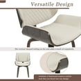thumbnail image 4 of Mid-Century Modern Dining Chair - 360° Swivel(set of 2), PU Leather Upholstery, Ergonomic Design for Kitchen, Office & Dining Room, 4 of 8