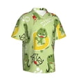 thumbnail image 2 of Easygdp Cute Dinosaurs Cartoon Men'S Summer Casual Short Sleeve,Short Sleeve Button-Down Shirt, Lapel Loose Breathable Hawaiian Short Sleeve - Small, 2 of 9