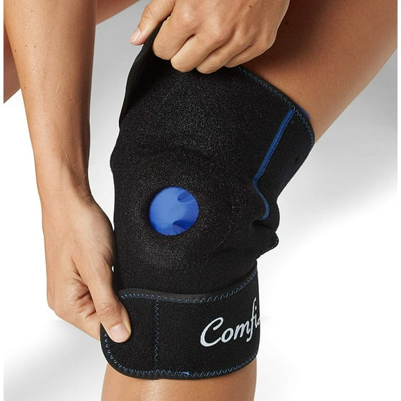 ComfiLife Adjustable Reusable Hot Cold Therapy Gel Pack Knee Brace Wrap