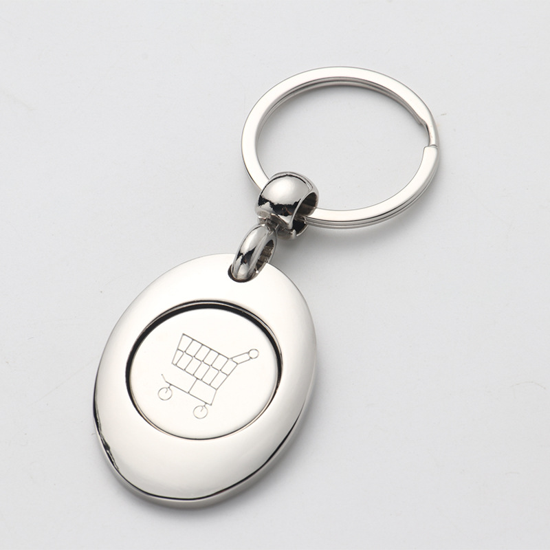 20 Pieces Sublimation Blank Metal Shopping Trolley Tokens With Keyring Mini Aluminum Alloy Portable Shopping Carts Key Ring