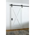 thumbnail image 3 of Sure-Loc Hardware, Inc. Barn Door Track System with Strap Roller 15 Barn Door Track System - 96" - Satin Nickel, 3 of 5
