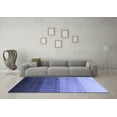 thumbnail image 3 of Ahgly Company Indoor Round Abstract Blue Modern Area Rugs, 6' Round, 3 of 4