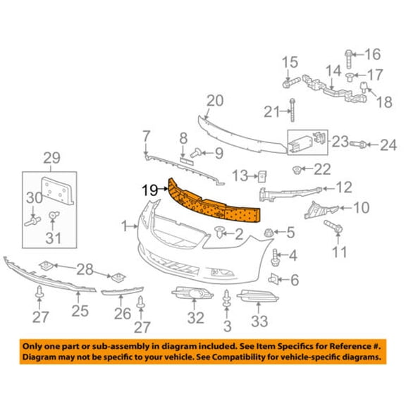 Buick GM OEM 10-13 LaCrosse Front Bumper-Foam Impact Absorber Bar Rebar 20925294