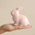 thumbnail image 1 of Figurita de lazo de huevo de cerámica de conejito de Pascua • Manualidades adorables de decoración de escritorio • Adorno de primavera para el hogar • Decoración para regalos de boda • Centro de, 1 of 6