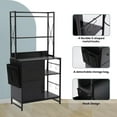 thumbnail image 5 of Vertical File Cabinet,Filing Cabinet with Shelves,Charging Station,Hanging Pouch and Hooks,Vertical Filing Cabinet Fits Letter/A4/Legal Size (Black), 5 of 7