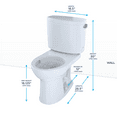thumbnail image 2 of TOTO CST453CEFRG#01 Drake II Two-Piece Round 1.28 GPF Universal Height Toilet with CeFiONtect and Right-Hand Trip Lever, 2 of 5