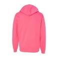 thumbnail image 3 of Independent Trading Co. Midweight Hooded Sweatshirt SS4500 Neon Pink M, 3 of 3