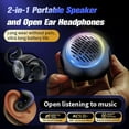 thumbnail image 2 of Open Ear Headphones Over The Ear Earbuds Wireless for Kids, Waterproof Small Mini Portable Bluetooth Speaker with Earbuds, OWS Hanging Earphones Air Bone Conduction Headphones 5.4 Bluetooth Headset, 2 of 7