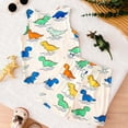 thumbnail image 6 of enyan Toddler Baby Boys Summer Outfits Short Sleeve Cartoon Print T-Shirt Tops & Shorts Sets 2Pcs Cute Baby Boys Cotton Summer Clothes For 1t 2t 3t 4t 5t 6t (2-3 Years,Khaki), 6 of 7