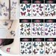 thumbnail image 1 of 24 pegatinas de tatuaje temporal de mariposa 3D para mujeres y niñas, arte corporal, tatuajes flash, pegatinas impermeables, 52 estilos, 1 of 2