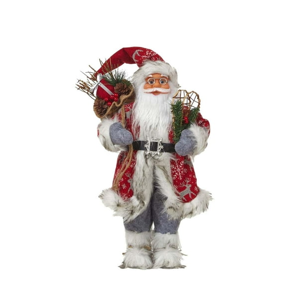 Tabletop Xmas Decor Santa Doll Santa Claus, Figurine Standing Santa Claus Figure 45cm