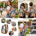 thumbnail image 4 of DISNIMO Pug Printed Clear Backpack for Girls, Yorkshire Terrier Paw Print 17 Inch Transparent Bookbag with Lunch Box and Pencil Bag Set, Heavy Duty PVC Clear Bookbag Large School Backpack, 4 of 4