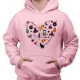 thumbnail image 2 of Halloween Heart Hoodie Sweatshirt Unisex X-Large Pink, 2 of 5