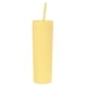 thumbnail image 1 of Vaso Flaco Reutilizable Unique Bargains Acrílico Amarillo 16Oz, 1 of 6