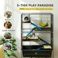thumbnail image 4 of PawHut 59" 5-Level Rolling Small Animal Cage w/ Deep Tray, Non-Slip Ramps, 4 of 10