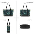 thumbnail image 6 of FORMRS Canvas Laptop Tote Bag for Women with 15.6" Computer Compartments Shoulder Handbag, Green Dragon Flowers, 6 of 7
