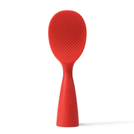

1 Pcs Rice Paddle Non-Stick Stand-up Serving Rice Spoon Silicone Spatula Household Kitchen Tools