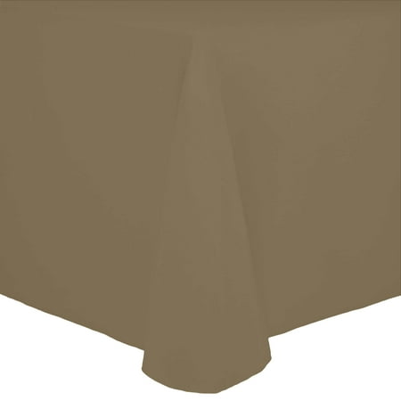 

Ultimate Textile (3 Pack) Cotton-feel 108 x 156-Inch Rectangular Tablecloth - for Wedding and Banquet Hotel or Home Fine Dining use Toast Light Brown