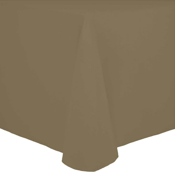 Ultimate Textile (5 Pack) Cotton-feel 108 x 156-Inch Rectangular Tablecloth - for Wedding and Banquet, Hotel or Home Fine Dining use, Toast Light Brown