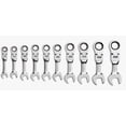 thumbnail image 1 of Juego de llaves GEARWRENCH, 10 piezas, 12 unidades Combinación métrica de trinquete con cabeza rechoncha, 1 of 9