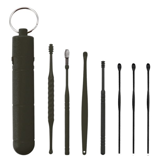 Herramienta Limpiadora De Cera De Oídos De Primavera Kit De Eliminación De Cera De Oídos Herramienta De Limpieza De Oídos Con Caja De Almacenamiento 7 Unids seitruly BA001490-02