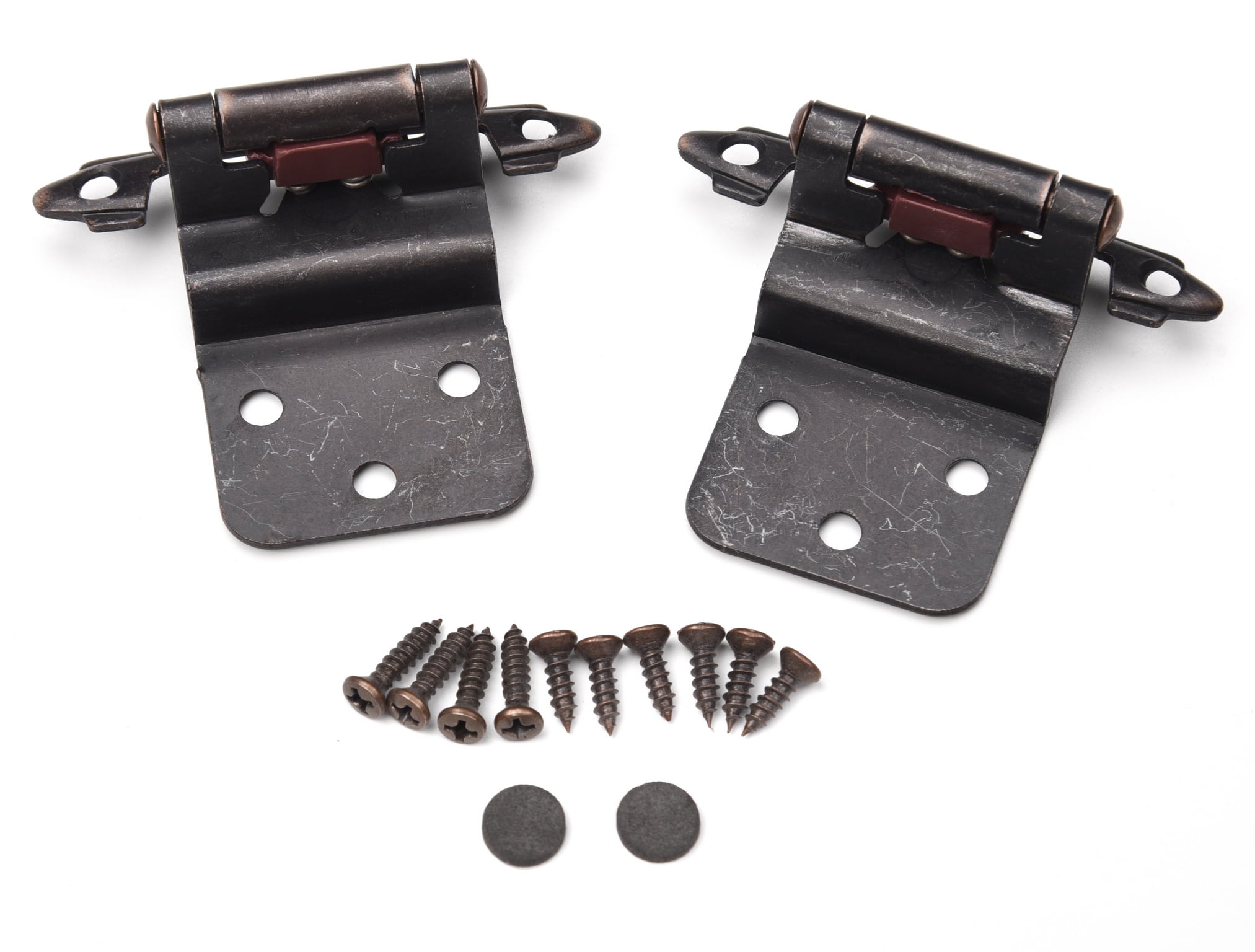 10 Pair 20 pcs Self Closing Cabinet 3/8 Offset Inset Hinges Aged Bronze AB 62728