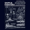 thumbnail image 2 of Mens Star Wars Schematics Of Ships And Fighters T Shirt, 2 of 5