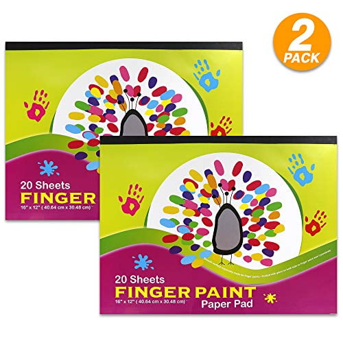 Emraw 16" X 12" Finger Paint Paper Pad Non Absorbent Smooth Surface