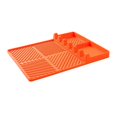 thumbnail image 3 of Barbeque Grill Accessories Tools for Side Shelf Mat Grill Pad Grill Kitchen Counter Spatula Silicone Mat Orange Large, 3 of 5