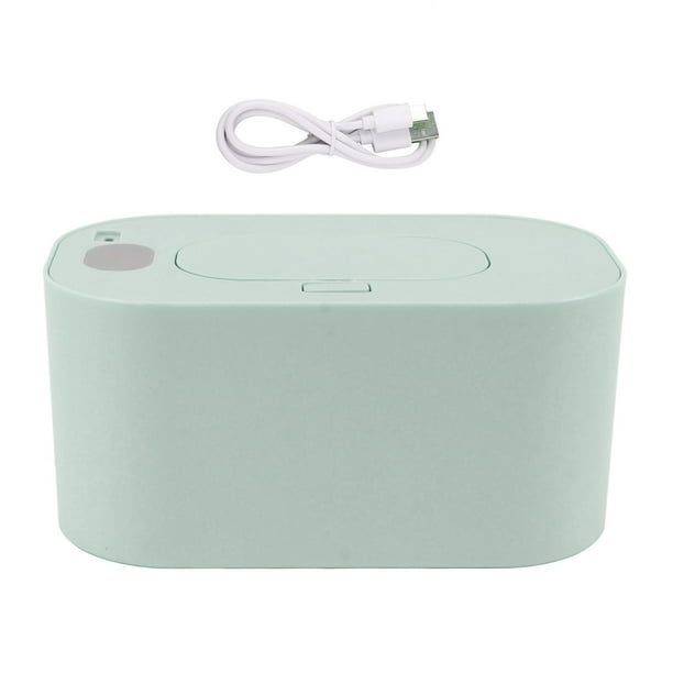 Calentador de toallitas Dispensador de toallitas húmedas Alimentación por USB Temperatura constante Gran capacidad con pantalla Calentador de toallitas para bebés Verde