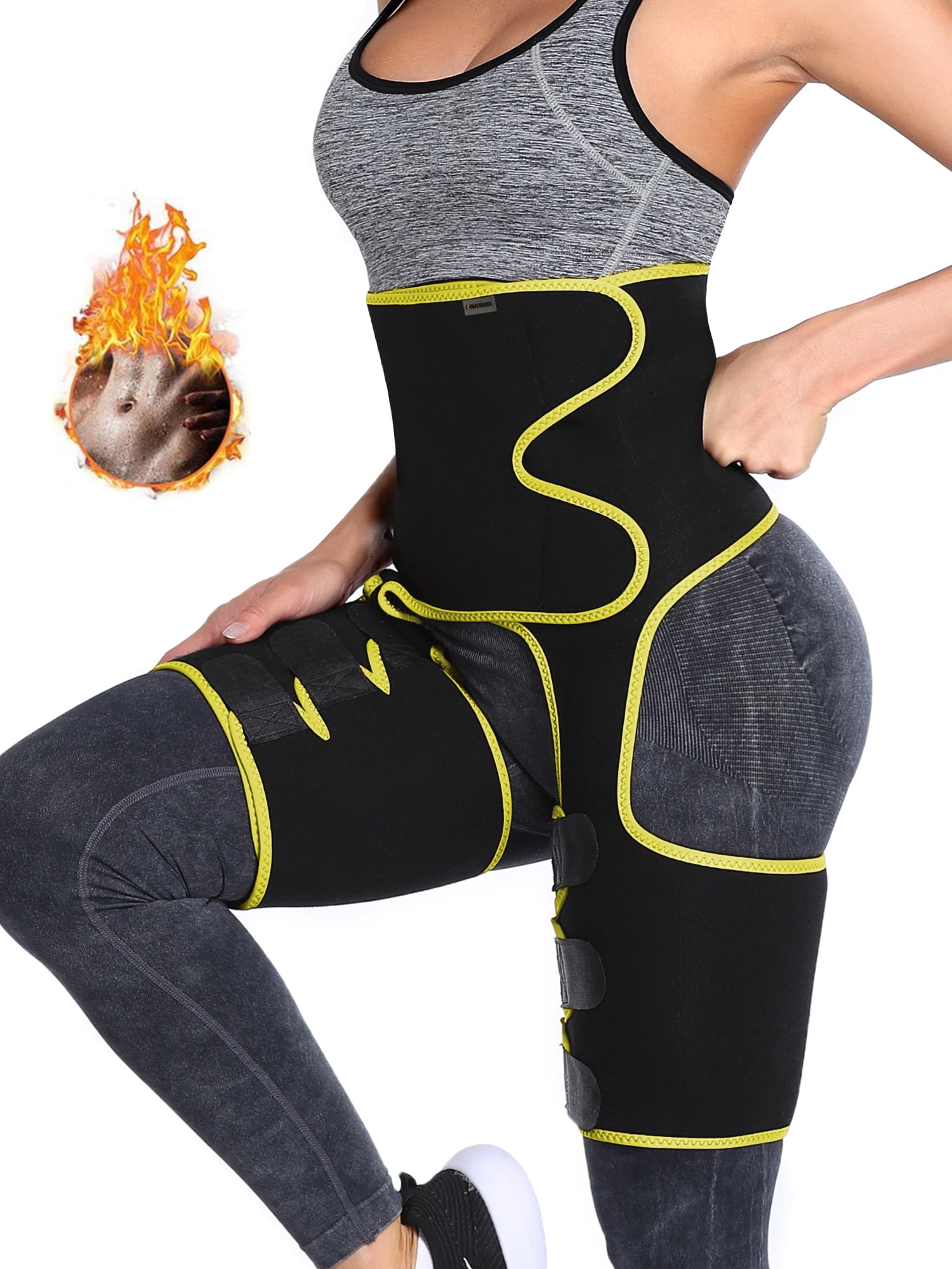 3 in 1 High Waist Women Thigh Trimmer Butt Lifter Waist Trainer Leg Body Shaper