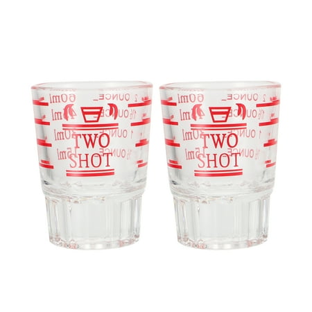 

2 Pcs Transparent Graduated Cups Glass Ounce Cups Measuring Cups with Scale