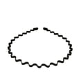 thumbnail image 1 of Diademas onduladas de plástico delgadas delgadas antideslizantes flexibles bandas para el cabello accesorios simples para el cabello para mujeres y hombres colores sólidos (negro), 1 of 5