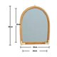 thumbnail image 5 of Espejo de pared colgante de ratán, innovador espejo de maquillaje artístico para el baño, accesorios de fotografía artesanales, color madera, 5 of 5