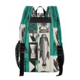thumbnail image 3 of Ttyddzy Clear Backpack Heavy Duty PVC Transparent Backpack for College Workplace, White and Green Patchwork Abstract Pattern, 3 of 8