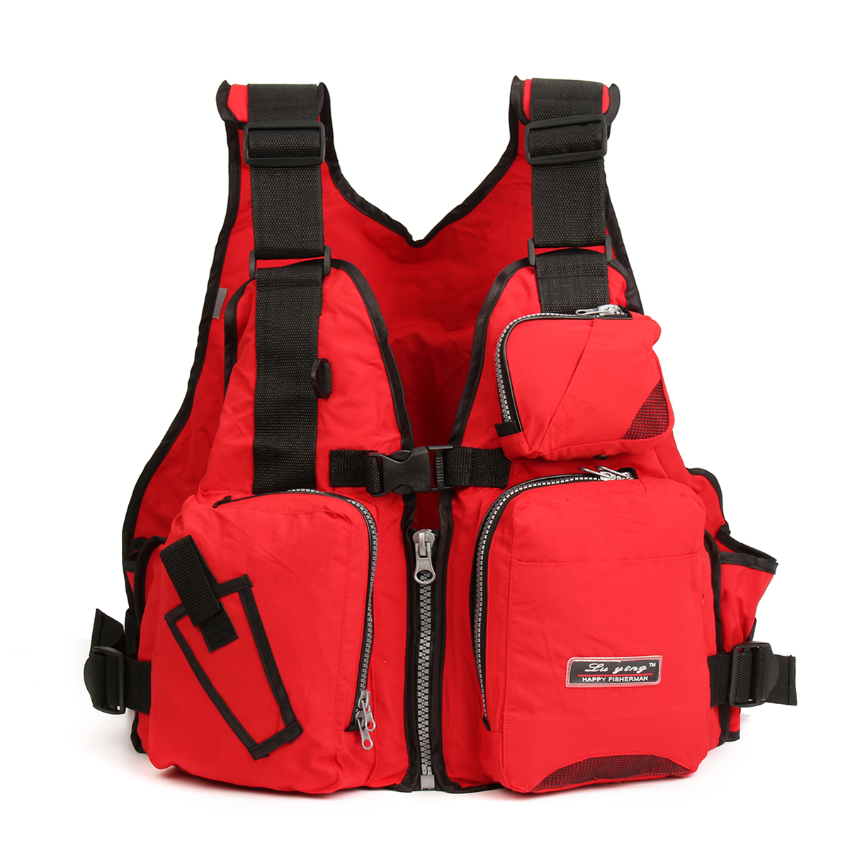 Outdoor Life Jackets for Adult kayaking, Multi-Pockets & Reflective Belt, Adjustable Life Vests for Adults, Safe Aid Jacket, Buoyancy Waistcoat, Swim Vest for Canoe Dinghy, Sailing - image 2 of 8