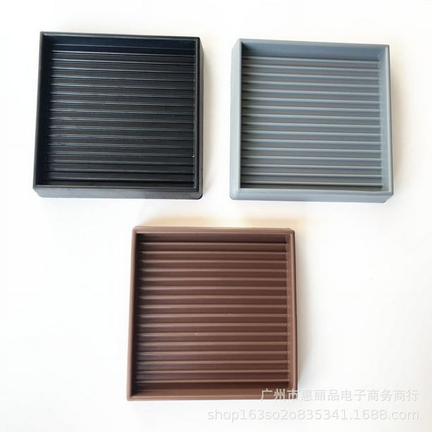 Cojín de pie de sofá de goma con ruedas para muebles de 2 pulgadas con tira antideslizante, cojín de pie de piso de madera