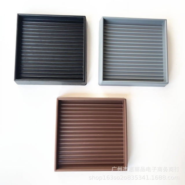 Cojín de pie de sofá de goma con ruedas para muebles de 2 pulgadas con tira antideslizante, cojín de pie de piso de madera