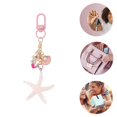 thumbnail image 3 of Unique Bargains 1 Pc Stylish Starfish Mermaid Handbag Charm Bag Accessories 4.45″ Pink, 3 of 5