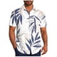 thumbnail image 1 of Mens Casual Manga Corta Botón Abajo Camisas Impresas Bolsillo Botón Turndown Cuello Top Blusa Camisa, 1 of 6