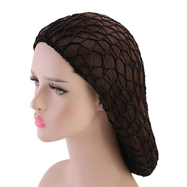 Download 12 Colors Women Ladies Soft Mesh Hair Net Crochet Cap Solid Color Snood Sleeping Cap - Walmart ...