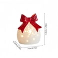thumbnail image 3 of Lighted Ceramic Christmas Ball Decor, 1Pc White Christmas Ball with Lights Xmas Figurine for Tabletop Mantel Shelf Fireplace Holiday Decorations for Home and Gift, 3 of 6