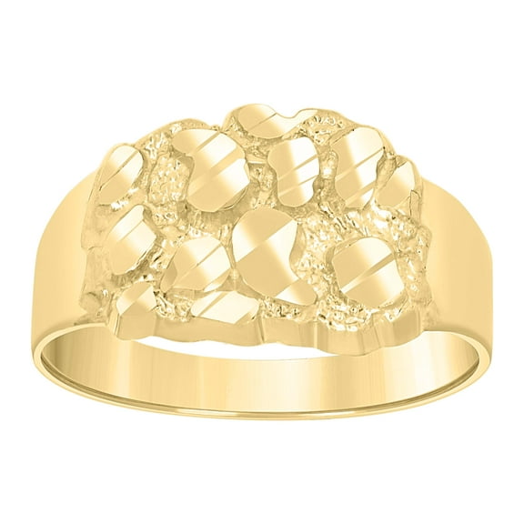 10kt 10k Yellow Gold Womens Nugget Fashion Ring Size 6