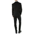 thumbnail image 3 of Ferrecci Men's Mason Black Wool Slim Fit Notch Lapel 2 Piece Suit with Matching Flat-Front Dress Pants (42 Short), 3 of 7