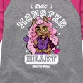 thumbnail image 3 of Monster High - True Monster At Heart - Toddler & Youth Girls Raglan Graphic T-Shirt, 3 of 5